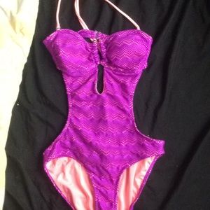 Purple and pink one piece